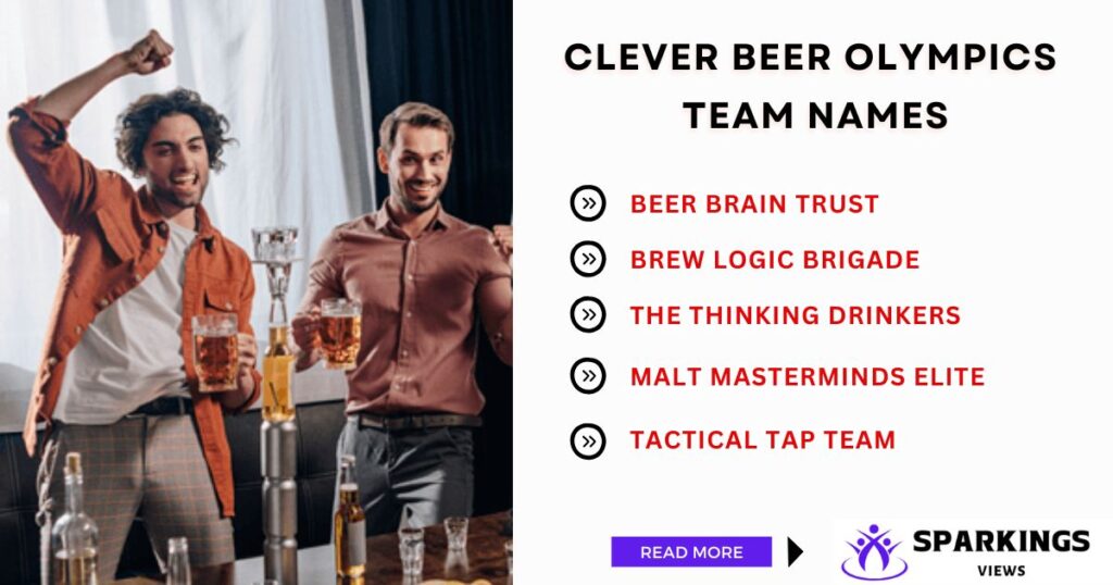 Clever Beer Olympics Team Names