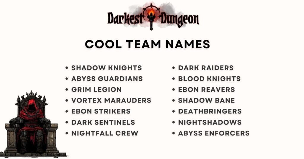 Cool Darkest Dungeon Team Names