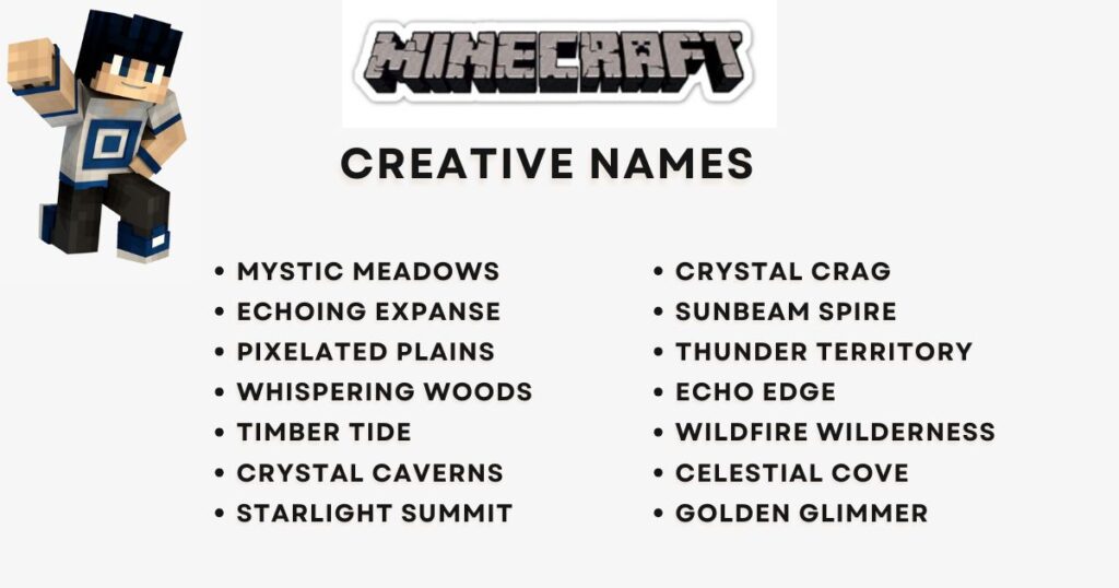 Creative Names for Minecraft World