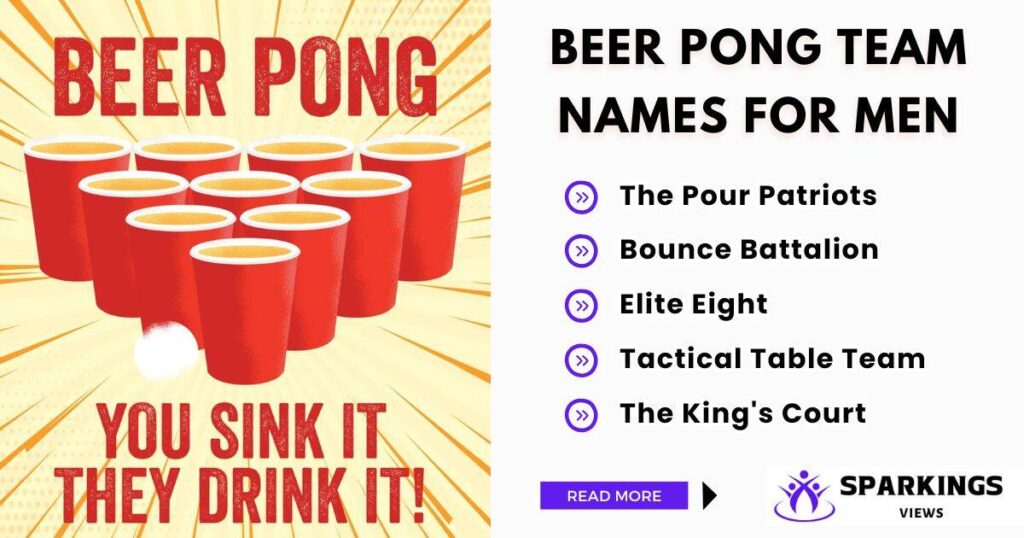 Names for Men Beer Pong Team