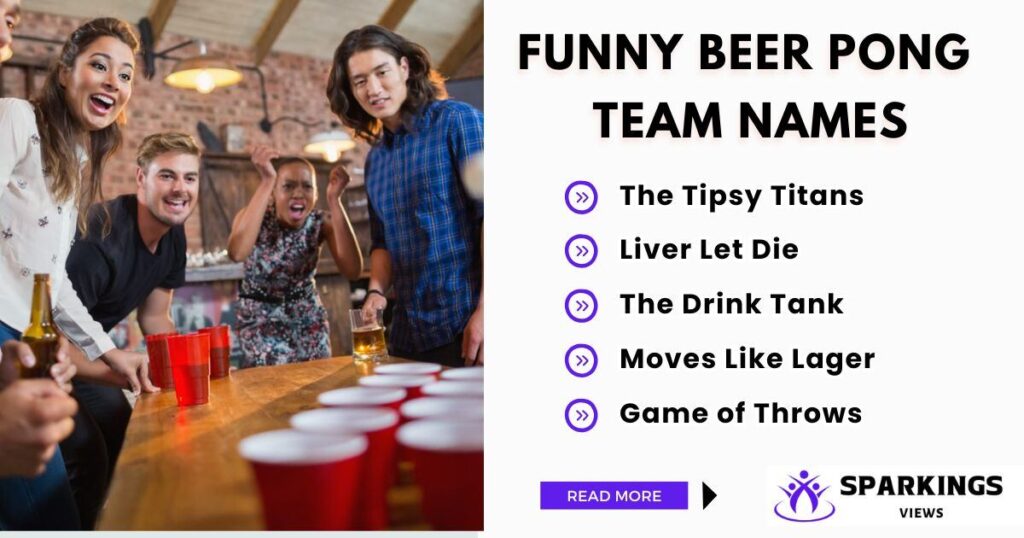 Funny Beer Pong Team Names