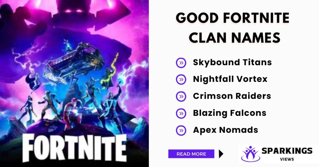 Good Fortnite Clan Names