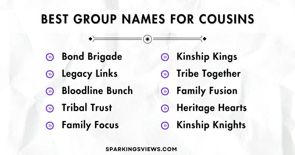 Best Group Names For Cousins