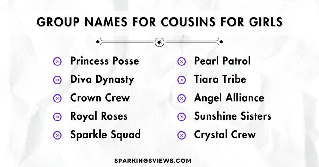 Group Names for Cousins for Girls