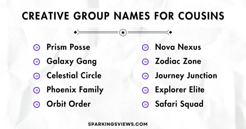 Group Names For Cousins That Are Highly Creative